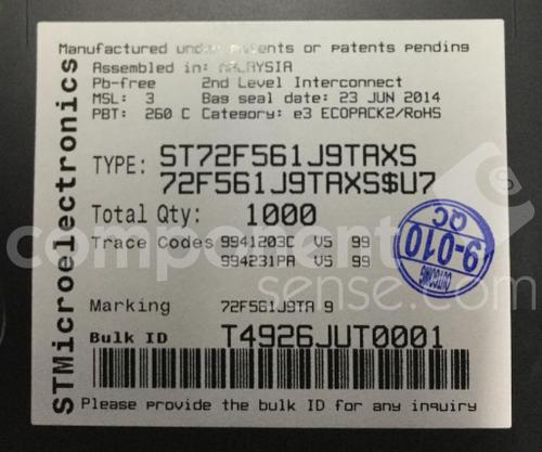 ST72F561J9TAXS 
