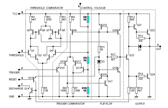 555 Timer Circuit Schematic Diagram 